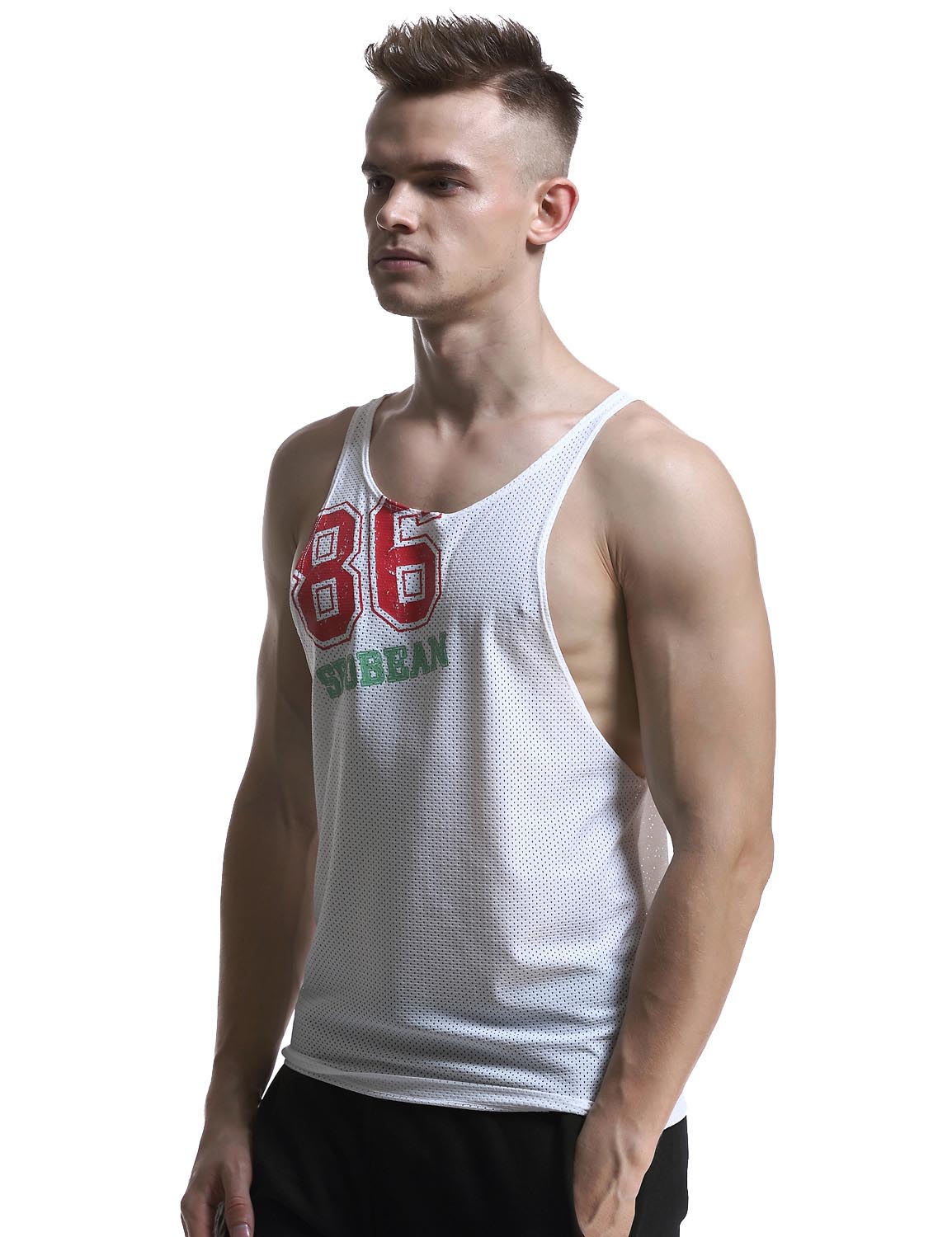 Gym Mesh Tank Tops Fitness Sleeveless Shirts 60701 | dmunderwear detail image 15