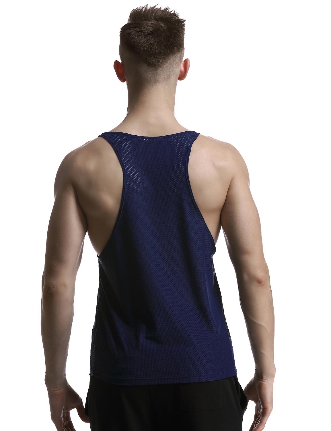 Gym Mesh Tank Tops Fitness Sleeveless Shirts 60701 | dmunderwear detail image 2
