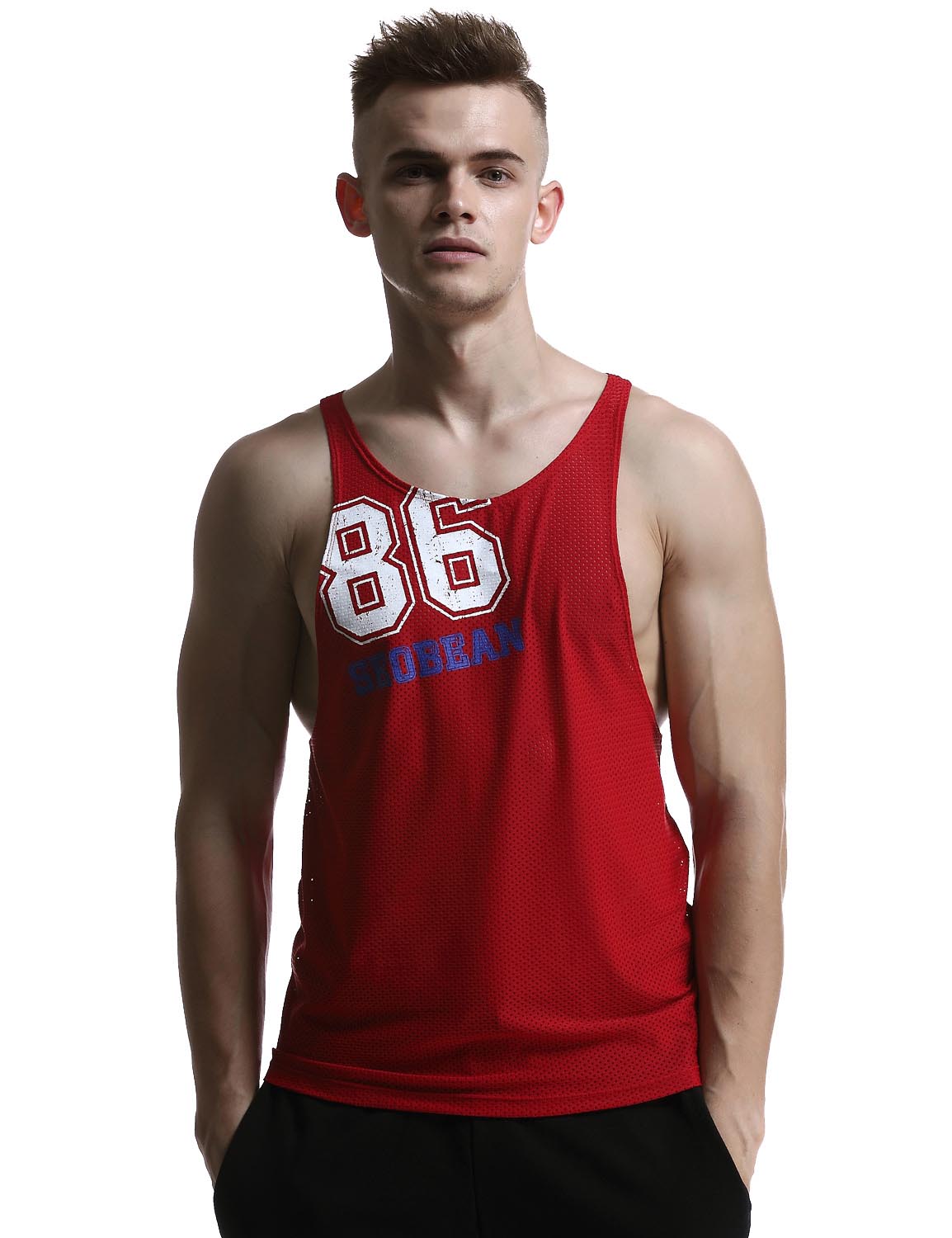 Gym Mesh Tank Tops Fitness Sleeveless Shirts 60701 | dmunderwear detail image 7