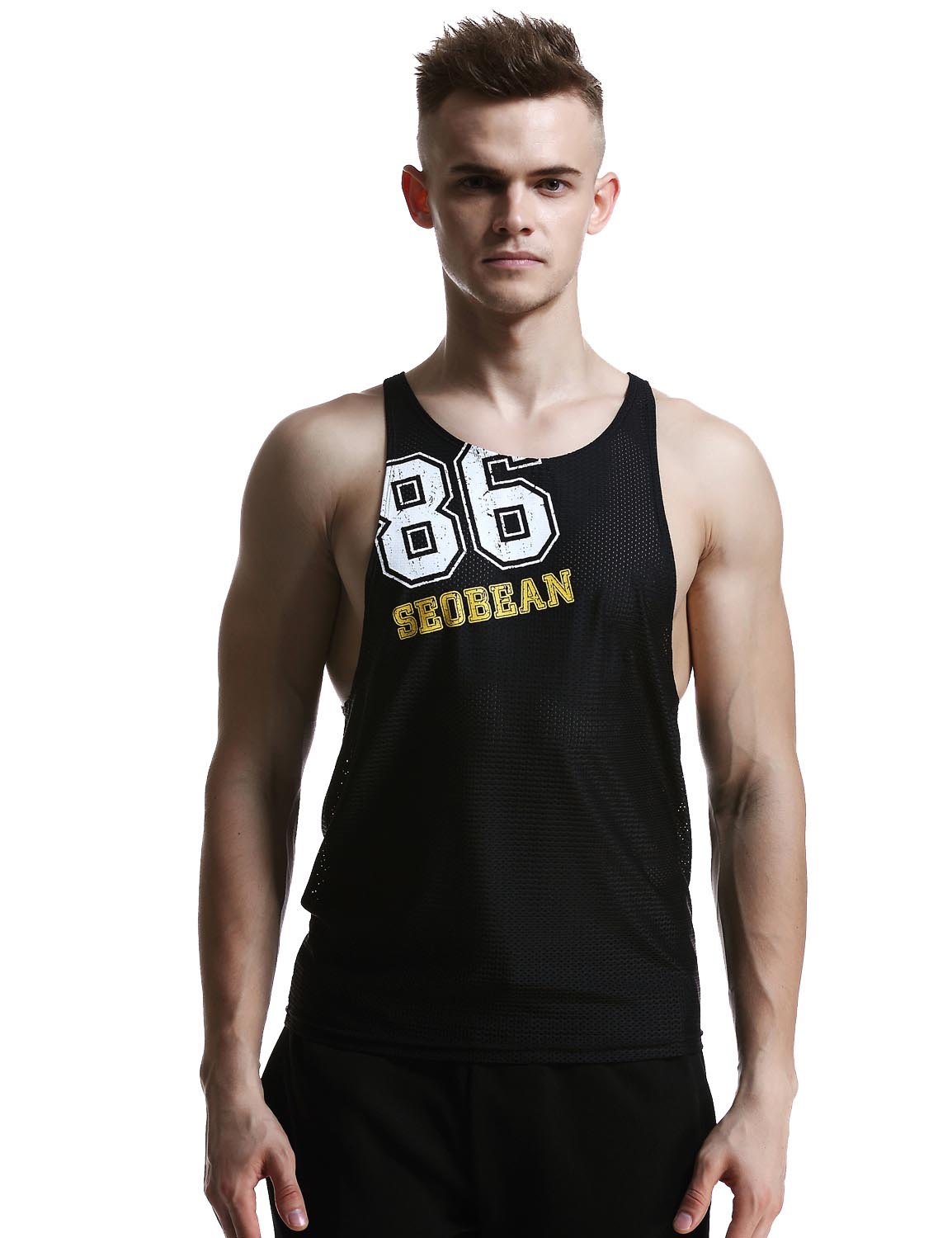 Gym Mesh Tank Tops Fitness Sleeveless Shirts 60701 | dmunderwear detail image 9