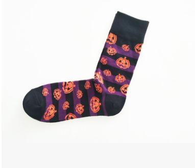 Halloween Bats and Pumpkins Socks | dmunderwear detail image 3
