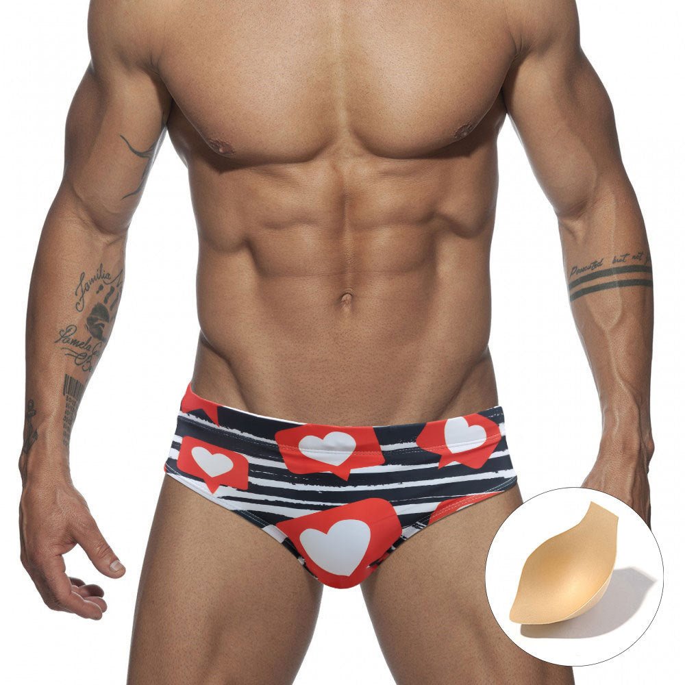 ORVLS Hearts Swim Briefs | dmunderwear detail image 6