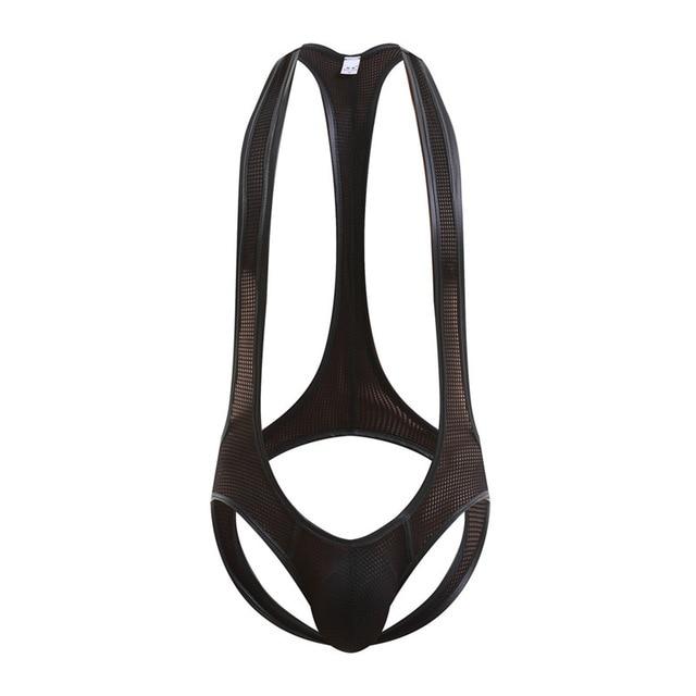 ORVLS High Hip Mesh Jockstrap Singlet | dmunderwear detail image 12