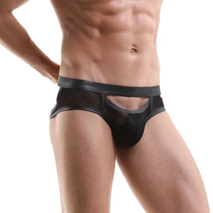 ORVLS Hollow Front Mesh Jock Briefs | dmunderwear detail image 8