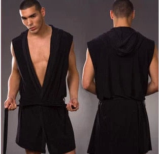 Hooded Muscle Robe | dmunderwear detail image 6
