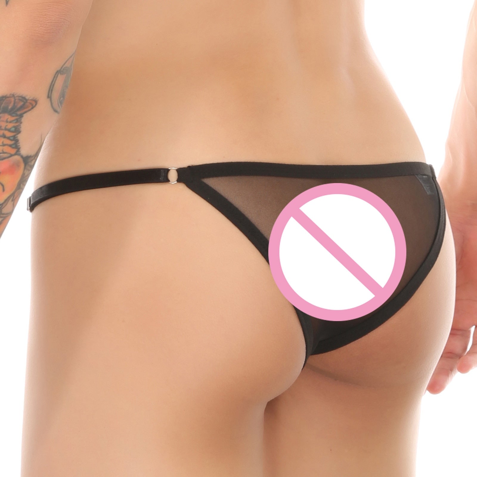 Hot Lace Sissy Thong | dmunderwear detail image 15