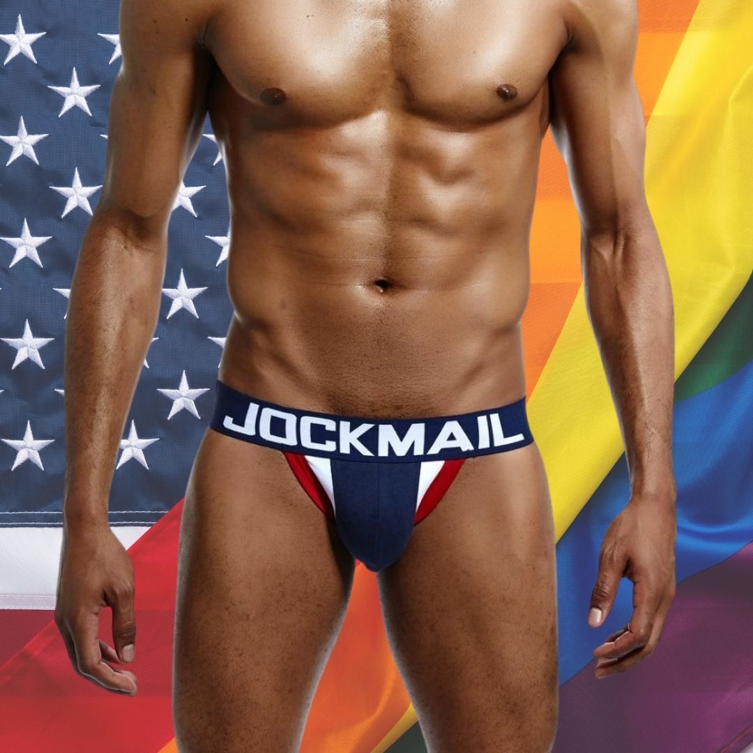 Jockmail "American - Red White & Blue" Jockstrap | dmunderwear
