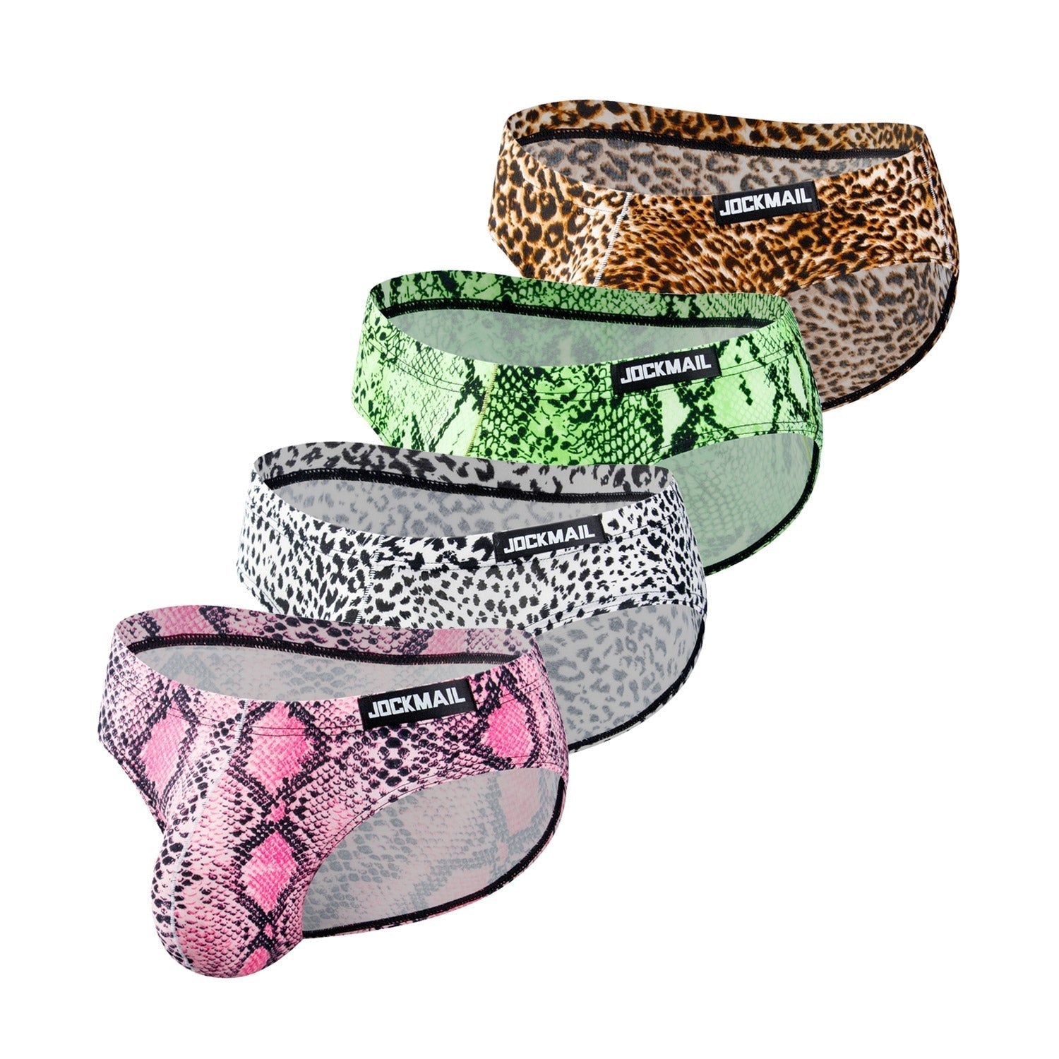 Jockmail Animal Print Briefs 4-Pack | dmunderwear
