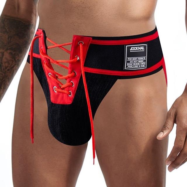 Jockmail Athletic Lacing Jockstrap | dmunderwear detail image 11