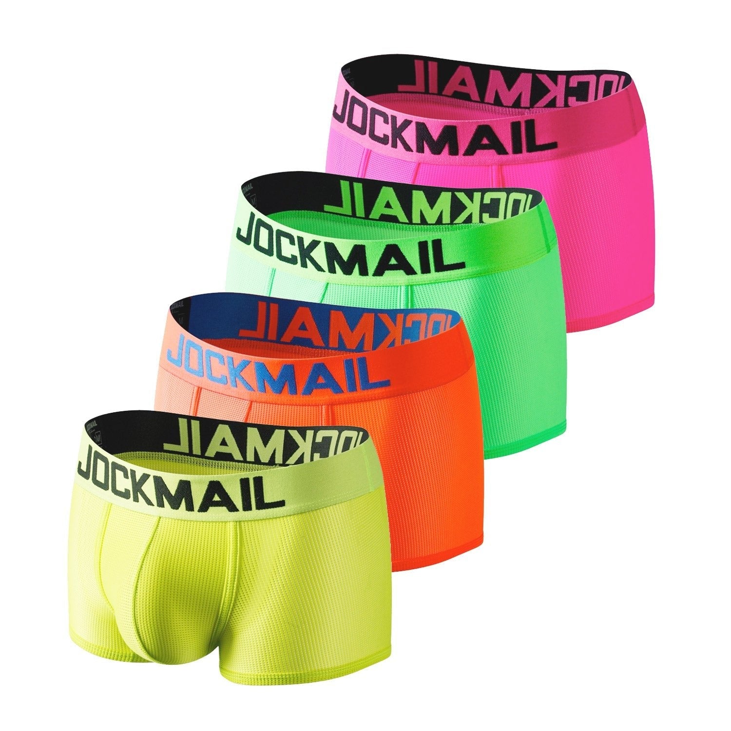 ORVLS Jockmail Neon Mesh Boxer Briefs 4-Pack | dmunderwear