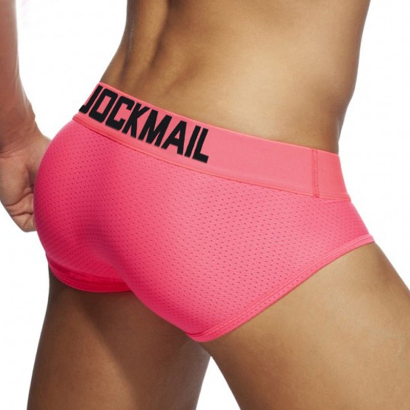 Jockmail Neon Mesh Briefs | dmunderwear detail image 3