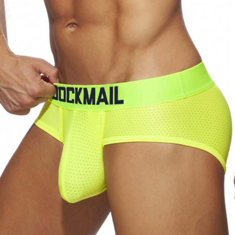 Jockmail Neon Mesh Briefs | dmunderwear detail image 5
