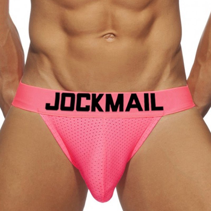 ORVLS Jockmail Neon Mesh Jockstrap | dmunderwear detail image 3