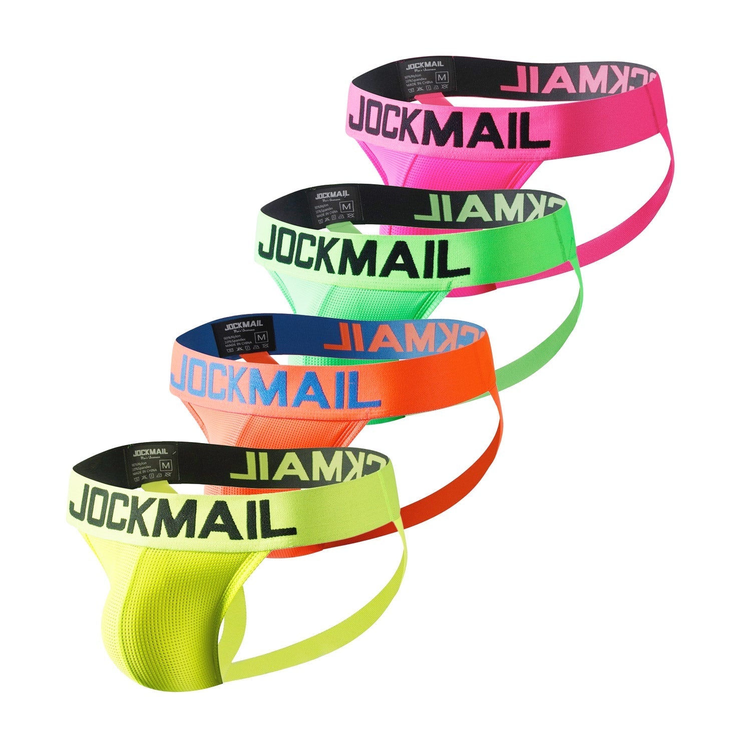 ORVLS Jockmail Neon Mesh Jockstrap 4-Pack | dmunderwear
