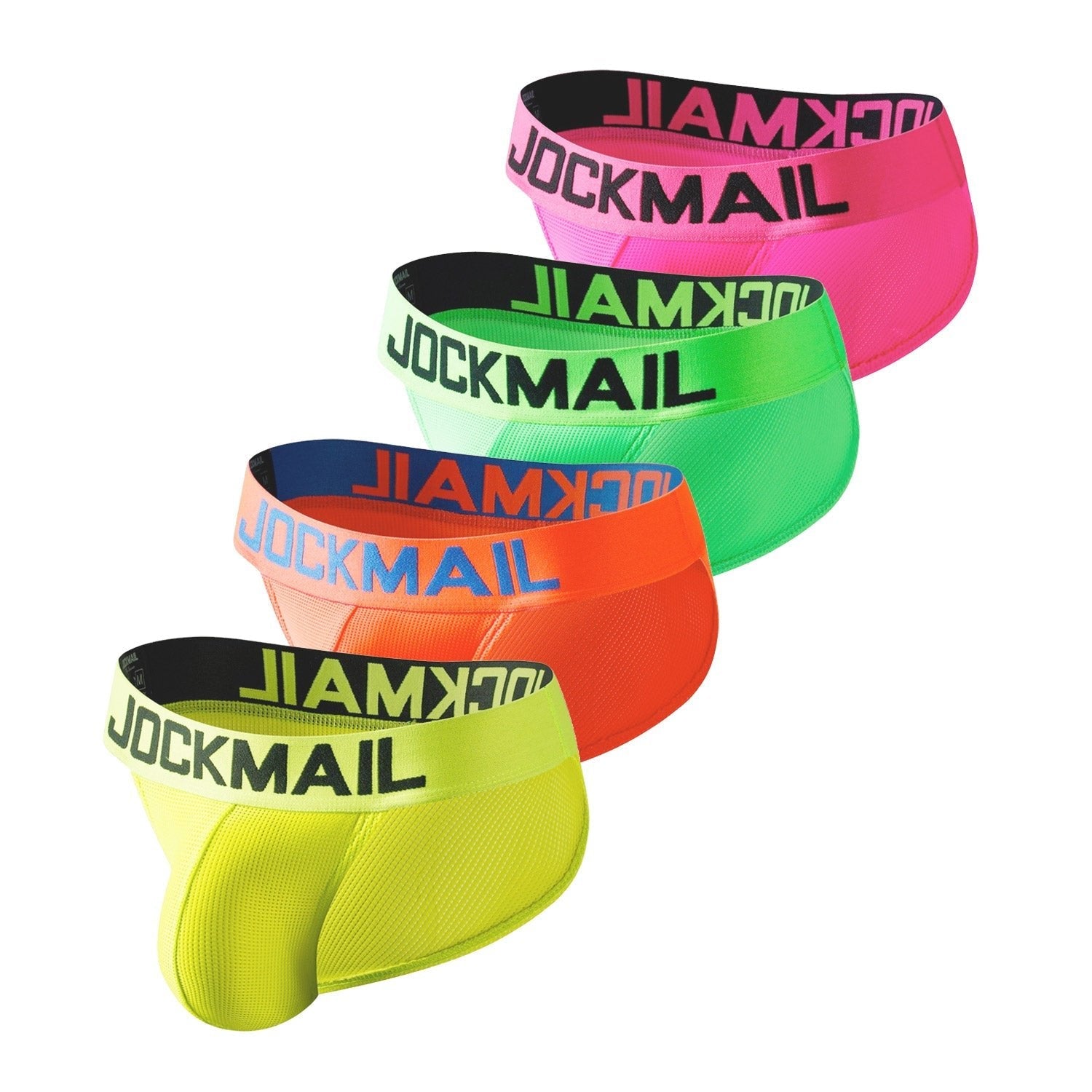ORVLS Jockmail Neon Mesh Sports Briefs 4-Pack | dmunderwear