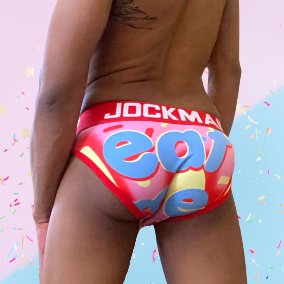 Jockmail Pink Eat Briefs | dmunderwear