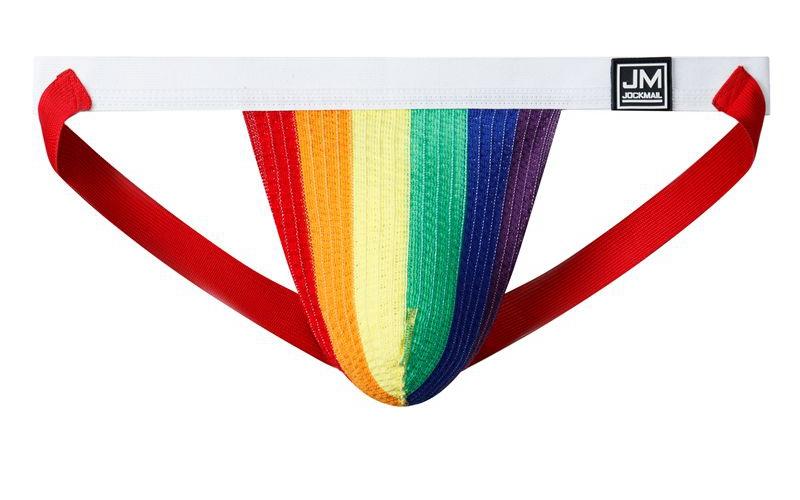 Jockmail Rainbow Pride Jockstrap | dmunderwear detail image 2