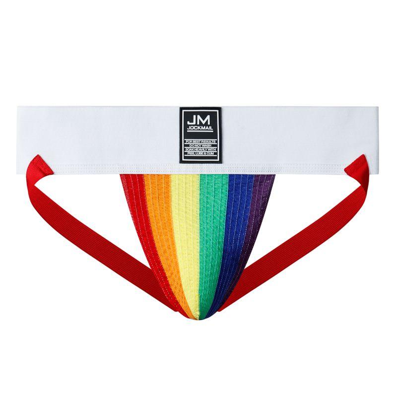 Jockmail Rainbow Pride Jockstrap | dmunderwear detail image 4
