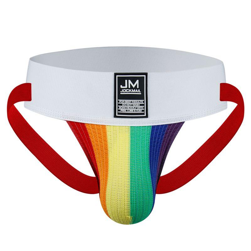 Jockmail Rainbow Pride Jockstrap | dmunderwear detail image 7
