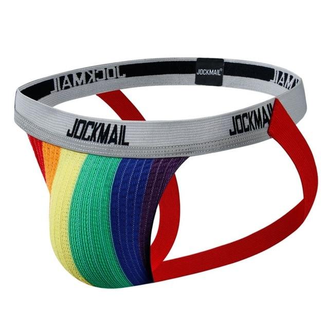 Jockmail Rainbow Jockstrap | dmunderwear detail image 2