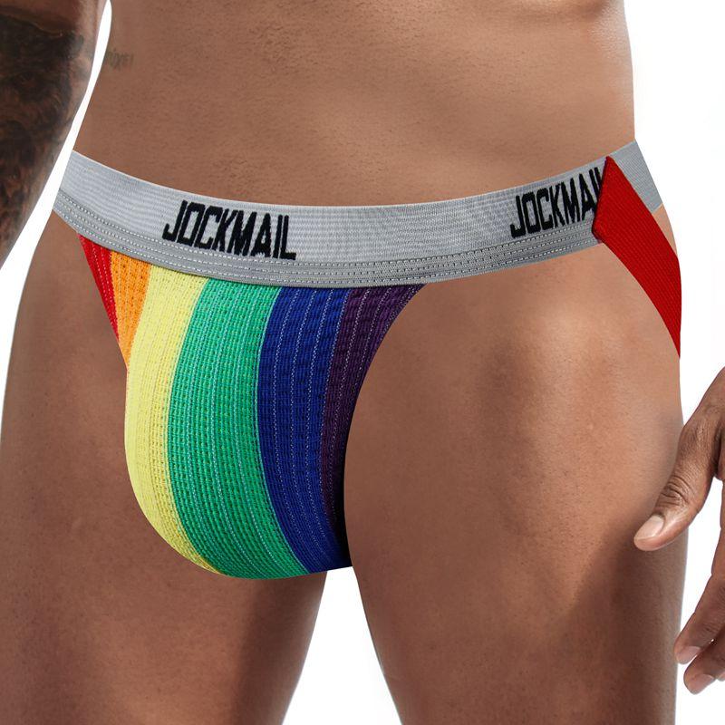 Jockmail Rainbow Jockstrap | dmunderwear detail image 3
