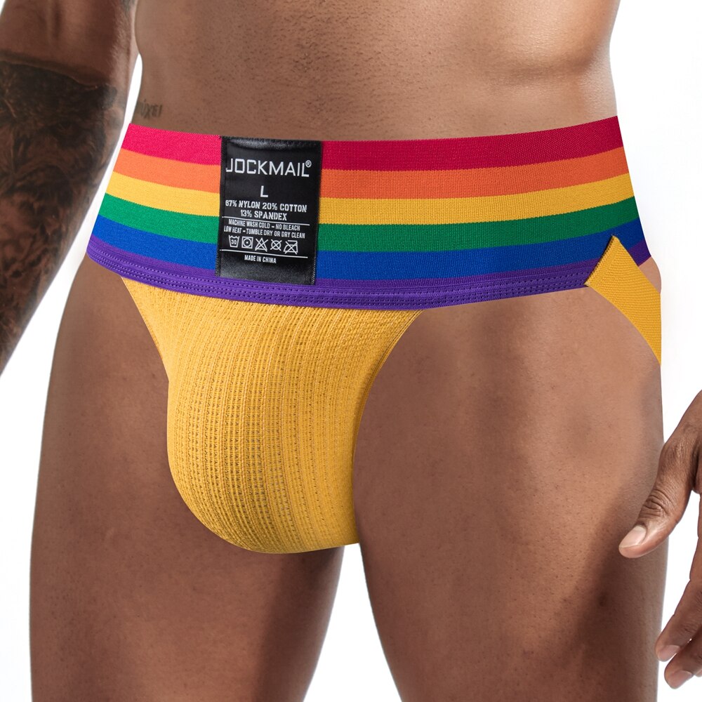 Jockmail Rainbow Pride Jockstrap | dmunderwear detail image 20