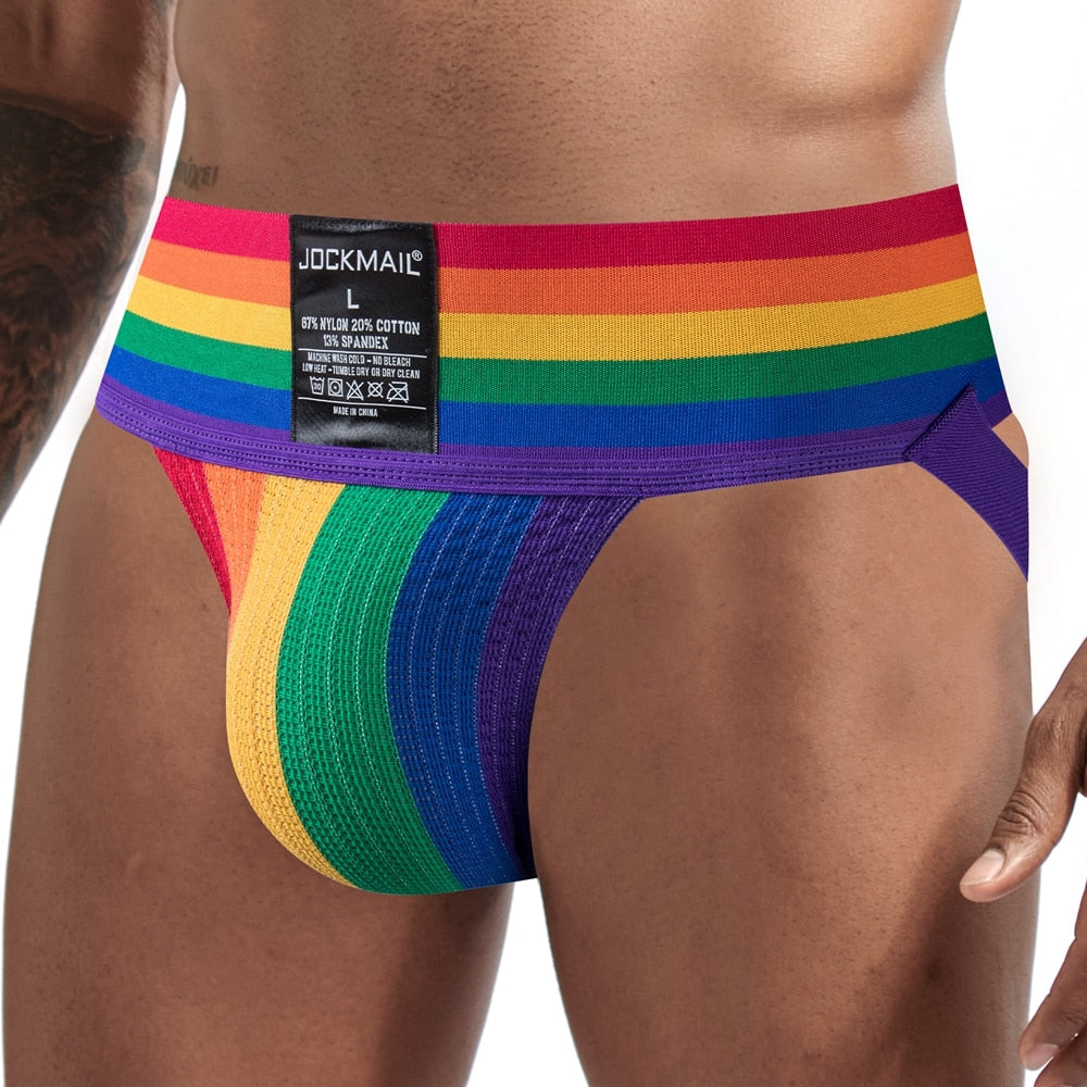 Jockmail Rainbow Pride Supporter Jockstrap | dmunderwear