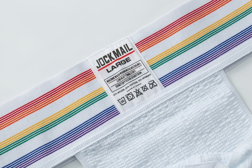 Jockmail Rainbow Pride Supporter Jockstrap | dmunderwear detail image 7