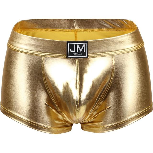 Jockmail Shiny PU Leather Boxers | dmunderwear detail image 3