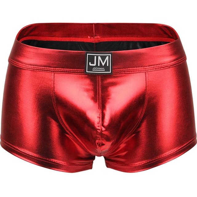 Jockmail Shiny PU Leather Boxers | dmunderwear detail image 4
