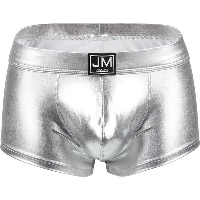 Jockmail Shiny PU Leather Boxers | dmunderwear detail image 7