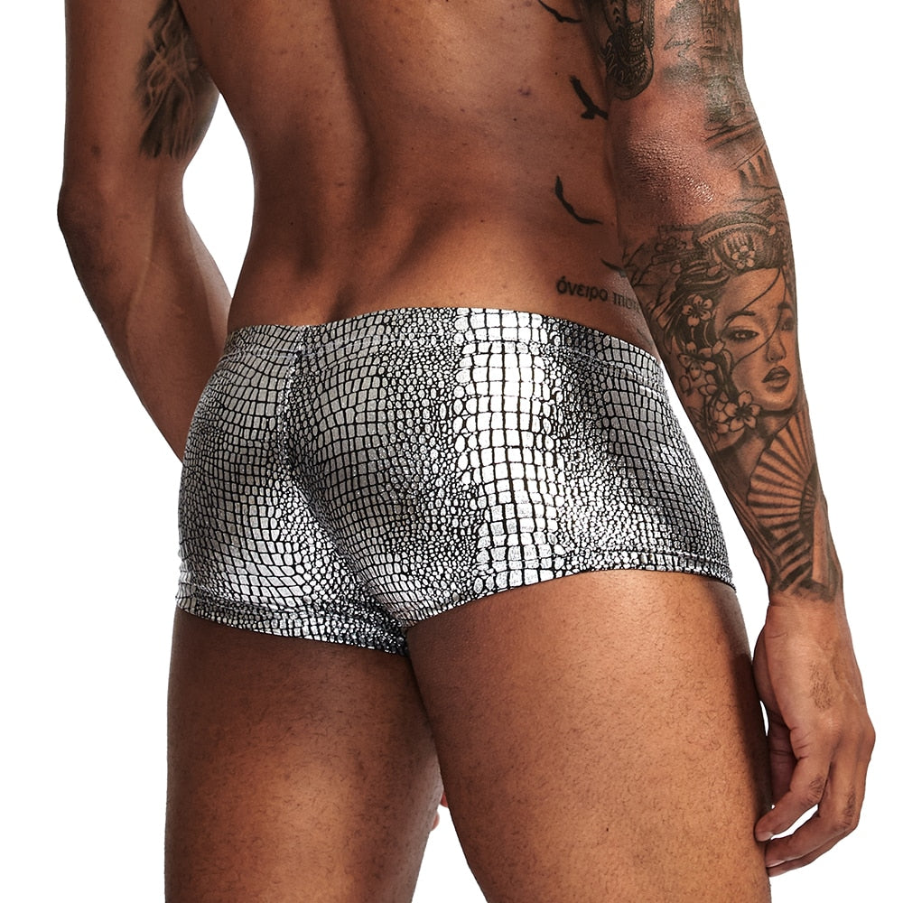 Shimmer Snakeskin Boxers | dmunderwear detail image 9
