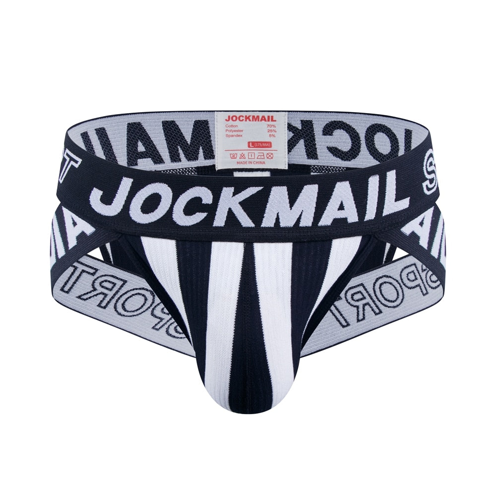 JOCKMAIL Striped & Strapped Briefs | dmunderwear