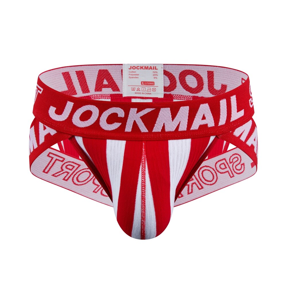JOCKMAIL Striped & Strapped Briefs (6 Pack) | dmunderwear detail image 3