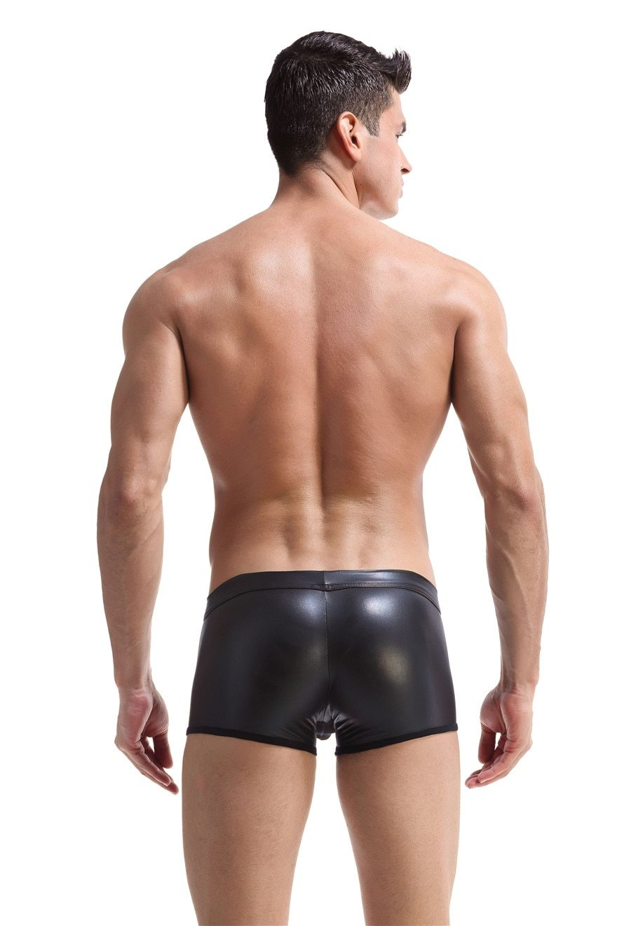 Kinky Transparent Leather Boxers | dmunderwear