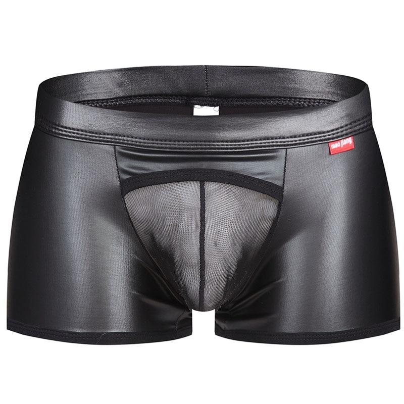 Kinky Transparent Leather Boxers | dmunderwear detail image 3