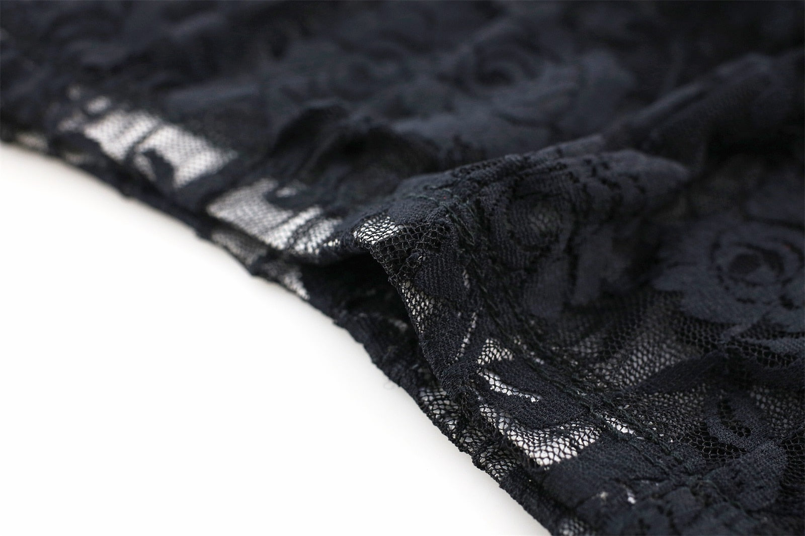 Lace Crop Top + Boxers Set | dmunderwear detail image 11