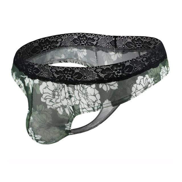Lace Flower Thong | dmunderwear detail image 3