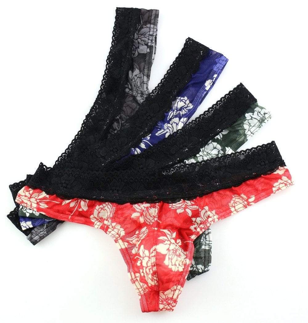 Lace Flower Thong | dmunderwear detail image 5