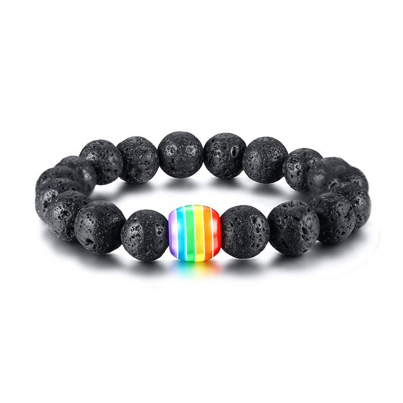 Lava Stone Rainbow Bracelet | dmunderwear