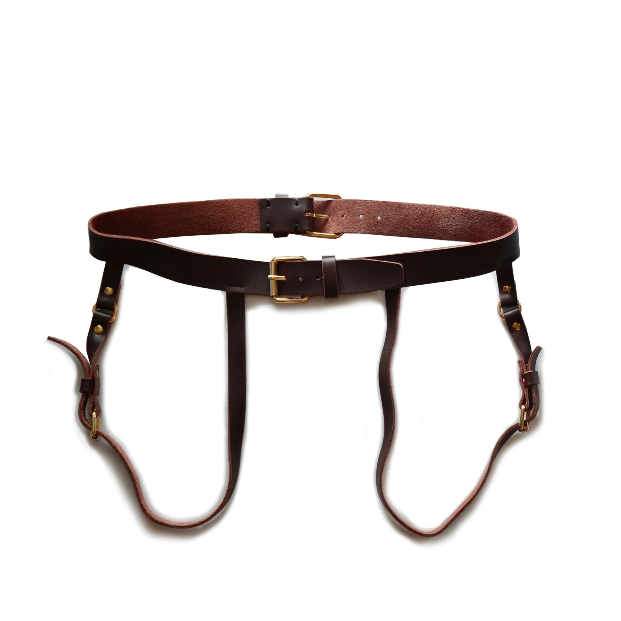 DM Leather Belt + Buckle Jockstrap | dmunderwear detail image 2