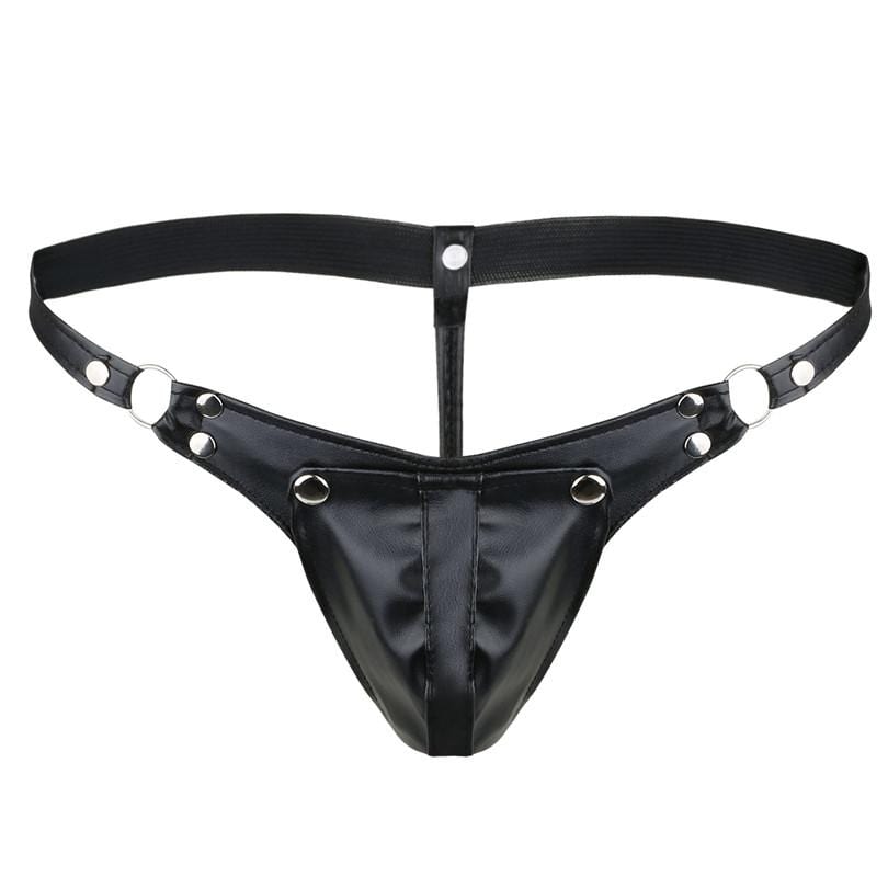 Leather Pop Thong | dmunderwear