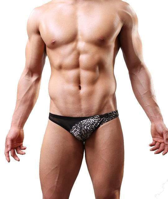 Leopard Bulge Bikini Briefs | dmunderwear detail image 5