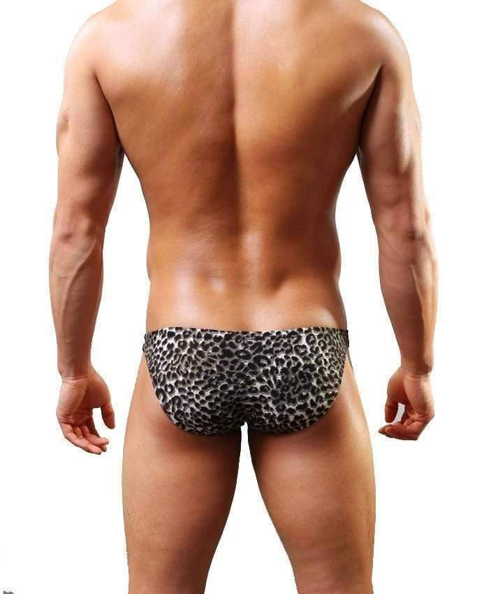 Leopard Bulge Bikini Briefs | dmunderwear detail image 6