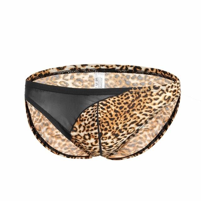 ORVLS Leopard Print Side Mesh Briefs | dmunderwear detail image 2