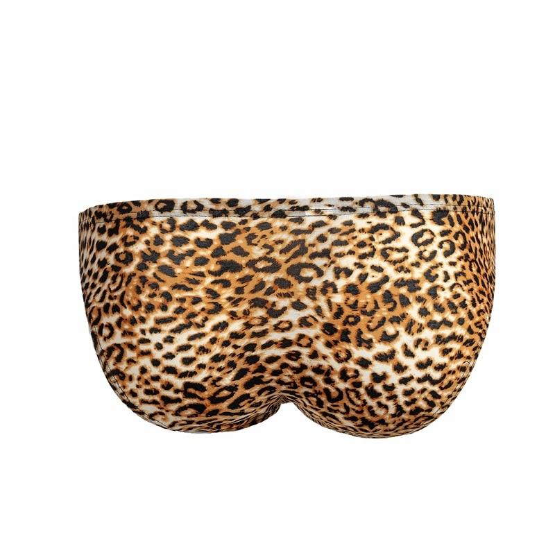 ORVLS Leopard Print Side Mesh Briefs | dmunderwear detail image 3