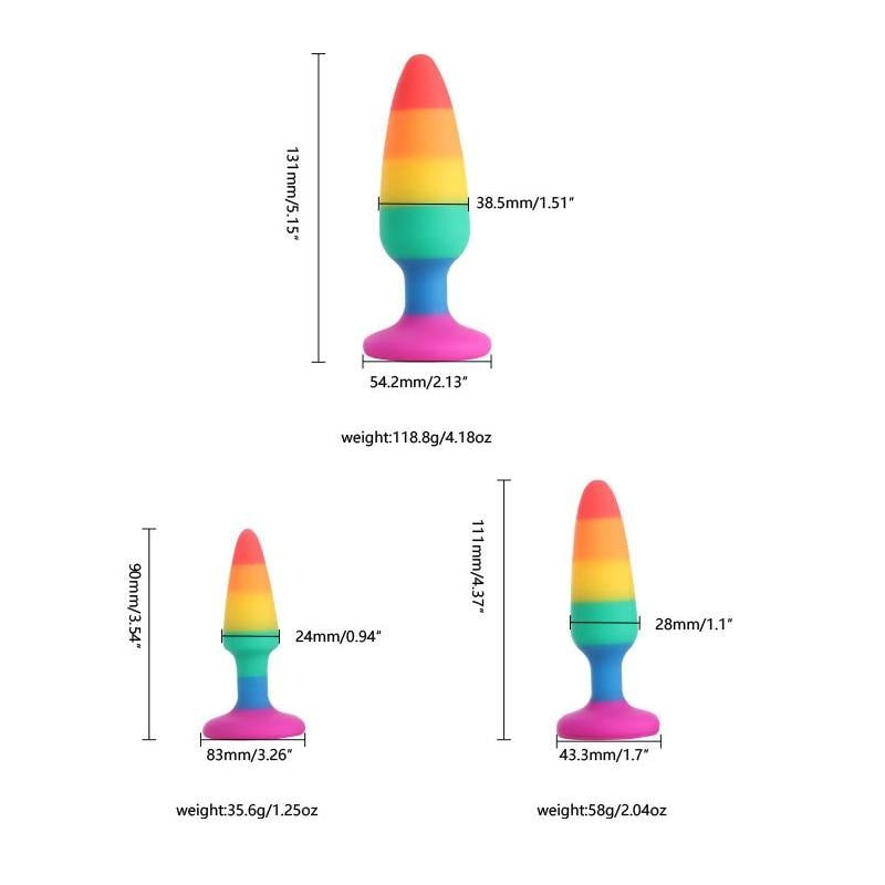 LGBT Rainbow Butt Plug | dmunderwear detail image 5
