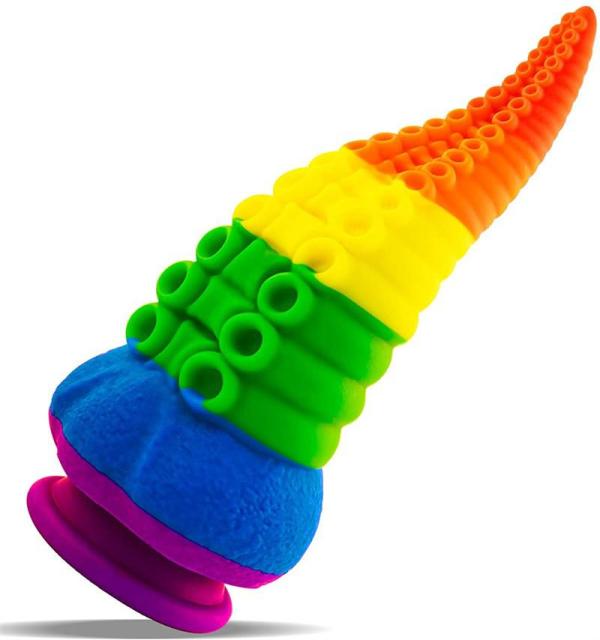 LGBT Rainbow Tentacle Dildo | dmunderwear