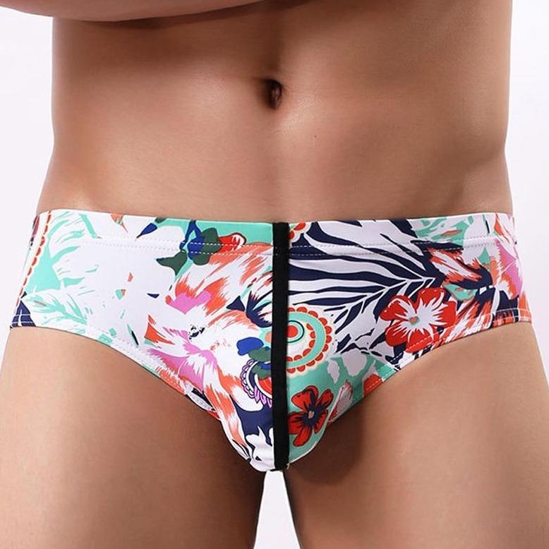 Light Floral Print Briefs | dmunderwear detail image 3
