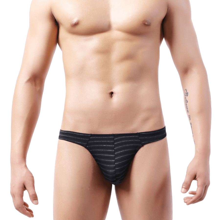 Light Striped Thong | dmunderwear detail image 3